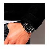 Emporio Armani Classic Chronograph Black Dial Black Leather Strap Watch For Men - AR1733 Authentic Buy Shop Now