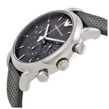 Emporio Armani Luigi Chronograph Quartz Grey Dial Grey Leather Strap Watch For Men - AR1735 Authentic Buy Shop Now