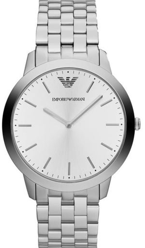 Emporio Armani Classic Quartz Silver Dial Silver Steel Strap Watch For Men - AR1745 Authentic Buy Shop Now