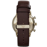 Emporio Armani Retro Chronograph Brown Dial Brown Leather Strap Watch for Men - AR1755 Authentic Buy Shop Now