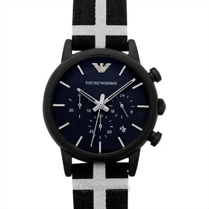 Emporio Armani Classic Black Dial Black Leather Strap Watch For Men - AR1860 Authentic Buy Shop Now