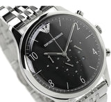 Emporio Armani Beta Chronograph Black Dial Steel Strap Watch For Men - AR1863 Authentic Buy Shop Now
