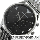 Emporio Armani Beta Chronograph Black Dial Steel Strap Watch For Men - AR1863 Authentic Buy Shop Now