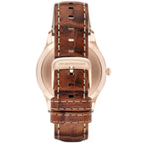 Emporio Armani Beta White Dial Brown Leather Strap Watch for Men - AR1866 Authentic Buy Shop Now