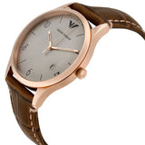 Emporio Armani Beta White Dial Brown Leather Strap Watch for Men - AR1866 Authentic Buy Shop Now