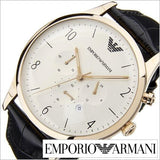 Emporio Armani Classic Chronograph White Dial Black Leather Strap Watch For Men - AR1892 Authentic Buy Shop Now