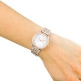 Emporio Armani Alpha Silver Dial Two Tone Steel Strap Watch for Women - AR1962 Authentic Buy Shop Now