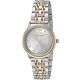 Emporio Armani Alpha Silver Dial Two Tone Steel Strap Watch for Women - AR1962 Authentic Buy Shop Now