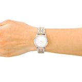 Emporio Armani Alpha Silver Dial Two Tone Steel Strap Watch for Women - AR1962 Authentic Buy Shop Now