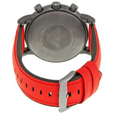 Emporio Armani Luigi Chronograph Black Dial Red Leather Strap Watch For Men - AR1971 Authentic Buy Shop Now