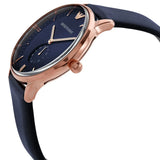 Emporio Armani Classic Quartz Blue Dial Blue Leather Strap Watch For Men - AR2071 Authentic Buy Shop Now