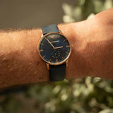 Emporio Armani Classic Quartz Blue Dial Blue Leather Strap Watch For Men - AR2071 Authentic Buy Shop Now