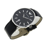Emporio Armani Renato Black Dial Leather Strap Watch For Men - AR2411 Authentic Buy Shop Now