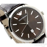 Emporio Armani Renato Classic Brown Dial Brown Leather Strap Watch For Men - AR2413 Authentic Buy Shop Now