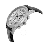 Emporio Armani Classic Chronograph Silver Dial Black Leather Strap Watch For Men - AR2432 Authentic Buy Shop Now