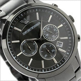 Emporio Armani Classic Chronograph Black Dial Black Stainless Steel Strap Watch For Men - AR2453 Authentic Buy Shop Now