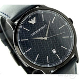 Emporio Armani Renato Blue Dial Blue Leather Strap Watch For Men - AR2479 Authentic Buy Shop Now