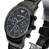 Emporio Armani Dress Chronograph Quartz Black Dial Black Stainless Steel Strap Watch For Men - AR2485 Authentic Buy Shop Now