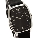 Emporio Armani Epsilon Quartz Black Dial Black Leather Strap Watch For Men - AR2490 Authentic Buy Shop Now