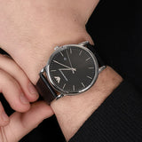 Emporio Armani Luigi Quartz Black Dial Black Leather Strap Watch For Men - AR2500 Authentic Buy Shop Now