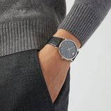 Emporio Armani Luigi Quartz Black Dial Black Leather Strap Watch For Men - AR2500 Authentic Buy Shop Now