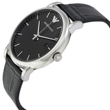 Emporio Armani Luigi Quartz Black Dial Black Leather Strap Watch For Men - AR2500 Authentic Buy Shop Now
