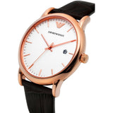 Emporio Armani Luigi White Dial Brown Leather Strap Watch For Men - AR2502 Authentic Buy Shop Now