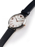 Emporio Armani Kappa White Mother of Pearl Dial Black Leather Strap Watch For Women - AR2509 Authentic Buy Shop Now