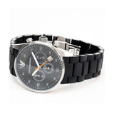Emporio Armani Sportivo Chronograph Black Dial Black Strap Watch For Men - AR5858 Authentic Buy Shop Now