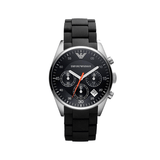 Emporio Armani Sportivo Chronograph Black Dial Black Strap Watch For Men - AR5858 Authentic Buy Shop Now