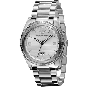 Emporio Armani Classic Silver Dial Silver Steel Strap Watch for Men - AR5894 Authentic Buy Shop Now