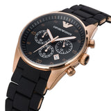 Emporio Armani Sportivo Black Dial Black Steel Strap Watch For Men - AR5905 Authentic Buy Shop Now