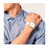Emporio Armani Sportivo White Dial White Rubber Strap Watch For Men - AR5919 Authentic Buy Shop Now
