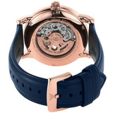 Emporio Armani Meccanico Automatic Blue Dial Blue Leather Strap Watch For Men - AR60050 Authentic Buy Shop Now