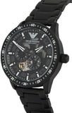 Emporio Armani Meccanico Automatic Black Dial Black Steel Strap Watch For Men - AR60054 Authentic Buy Shop Now