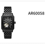 Emporio Armani Meccanico Black Dial Black Steel Strap Watch For Men - AR60058 Authentic Buy Shop Now