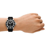 Emporio Armani Sea Explorer Automatic Black Dial Black Silicone Strap Watch For Men - AR60078 Authentic Buy Shop Now