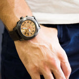 Emporio Armani Delta Chronograph Brown Dial Brown Leather Strap Dial Watch For Men - AR6055 Authentic Buy Shop Now