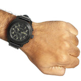 Emporio Armani Sportivo Chronograph Black Dial Black Leather Strap Watch for Men - AR6061 Authentic Buy Shop Now