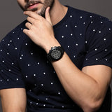 Emporio Armani Sportivo Chronograph Black Dial Black Leather Strap Watch for Men - AR6061 Authentic Buy Shop Now