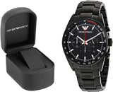 Emporio Armani Sigma Chronograph Black Dial Black Steel Strap Watch for Men - AR6094 Authentic Buy Shop Now