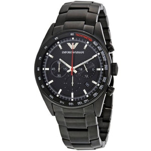 Emporio Armani Sigma Chronograph Black Dial Black Steel Strap Watch for Men - AR6094 Authentic Buy Shop Now