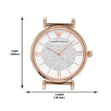 Emporio Armani Gianni T Bar Quartz White Dial Two Tone Steel Strap Watch For Women - AR80035 Authentic Buy Shop Now