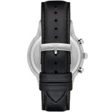 Emporio Armani Renato Chronograph Black Dial Black Leather Strap Watch for Men - AR8034 Authentic Buy Shop Now