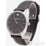 Emporio Armani Renato Analog Black Dial Black Leather Strap Watch For Men - AR8035 Authentic Buy Shop Now