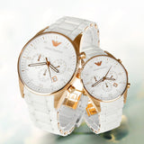 Emporio Armani Sportivo White Dial White Rubber Strap Watch For Men - AR5919 Authentic Buy Shop Now