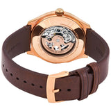 Emporio Armani Meccanico White Skeleton Dial Brown Leather Strap Watch For Men - AR60005 Authentic Buy Shop Now