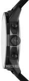 Armani Exchange Banks Chronograph Black Dial Black Leather Strap Watch For Men - AX1724 Authentic Buy Shop Now