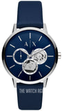 Armani Exchange Cayde Chronograph Blue Dial Blue Leather Strap Watch for Men - AX2746 Authentic Buy Shop Now