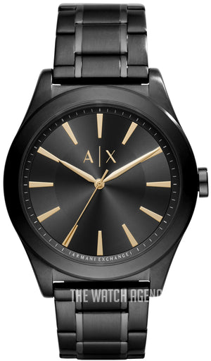 Armani Exchange Nico Analog Black Dial Black Steel Strap Watch For Men - AX7102 Authentic Buy Shop Now